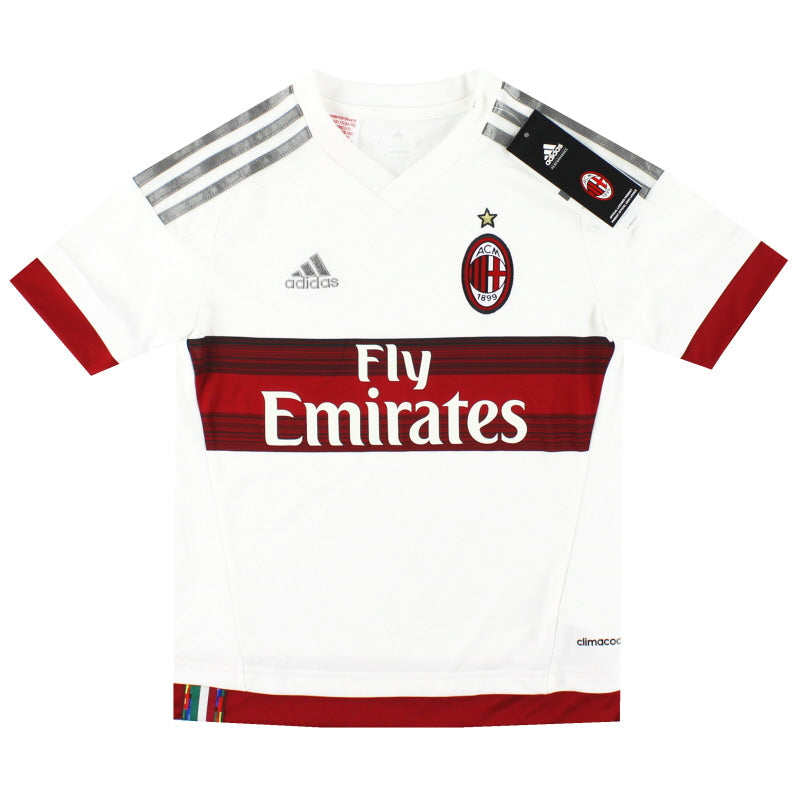 Camiseta de visitante adidas AC Milan 2015-16 *con etiquetas* Talla S (niño)