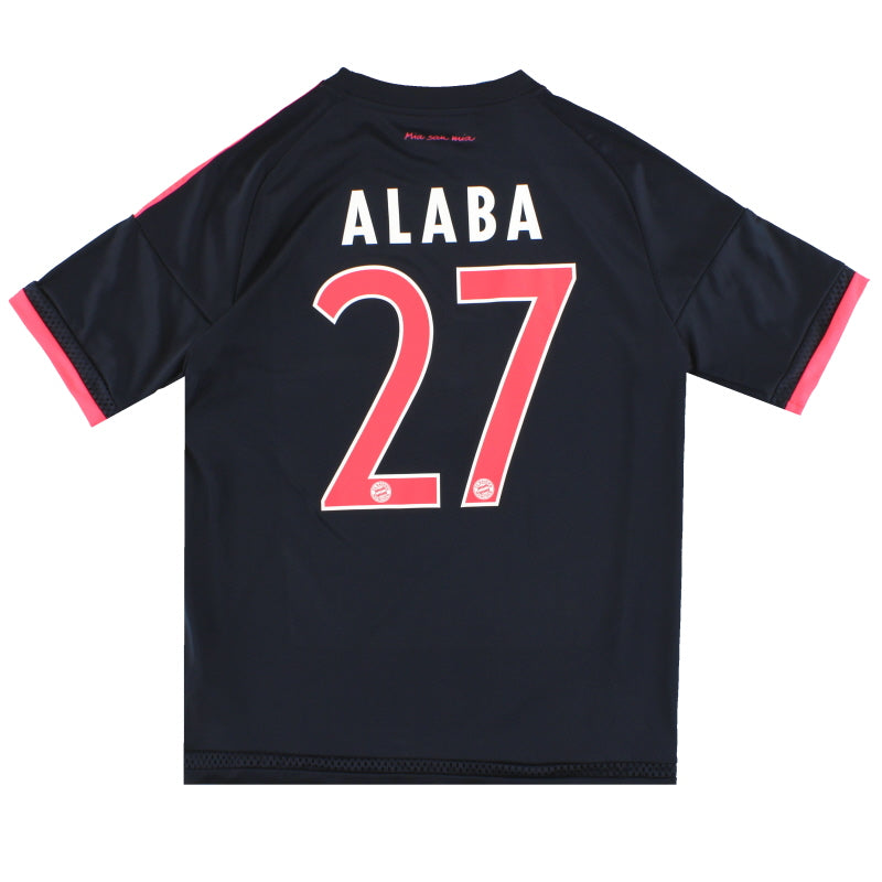 Camiseta adidas del tercer uniforme del Bayern de Múnich 2015-16 Alaba #27 Y