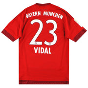 Camiseta de casa del Bayern de Múnich adidas 2015-16 Vidal #23 XL