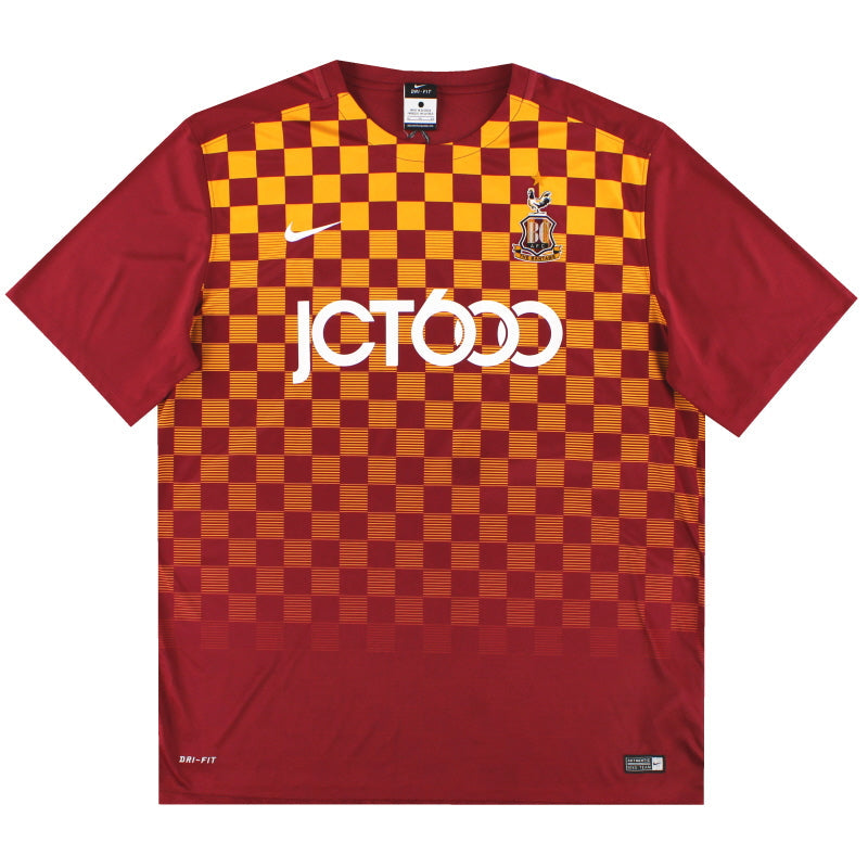 Camiseta de Local Nike del Bradford City 2015-16 *Impecable* XL