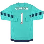 Camiseta de portero del Chelsea 2015-16 Courtois #1 *con etiquetas* Manga Larga Talla S