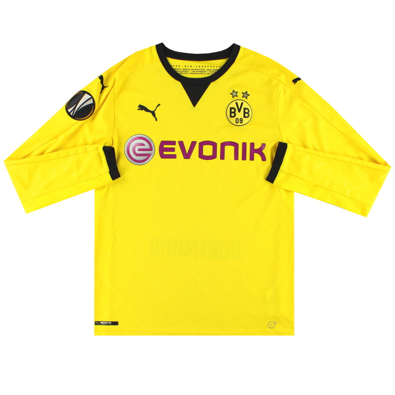 Camiseta local Puma del Borussia Dortmund 2015-16, modelo europeo, manga larga, talla M