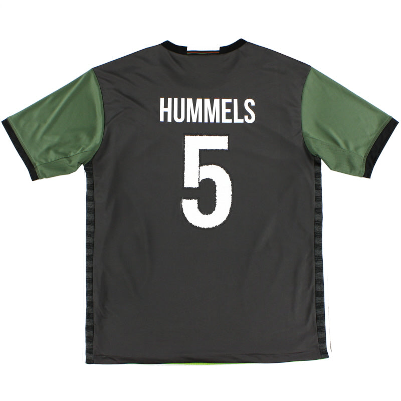 2015-16 Alemania adidas Camiseta de visitante Hummels #5 *Impecable* M