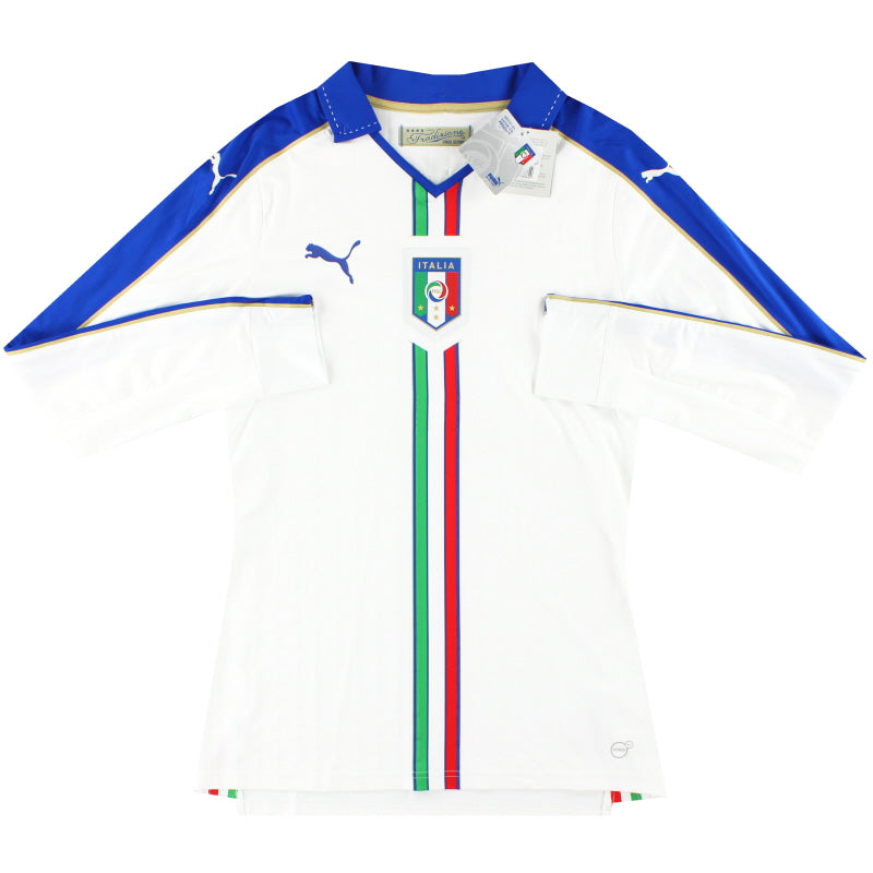 Camiseta de Visitante del Equipo Nacional de Italia 2015-16 *con etiquetas* Manga Larga