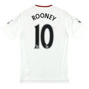 Camiseta de visitante del Manchester United 2015-16 adidas Rooney #10 *Como Nueva* Talla S