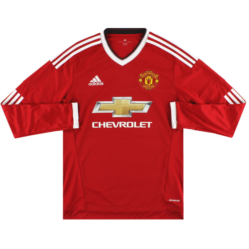 2015-16 Manchester United adidas Camiseta Local Manga Larga M