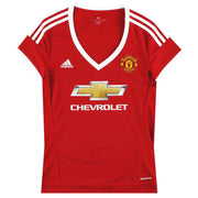 2015-16 Camiseta de local adidas de mujer del Manchester United *Perfecto estado*