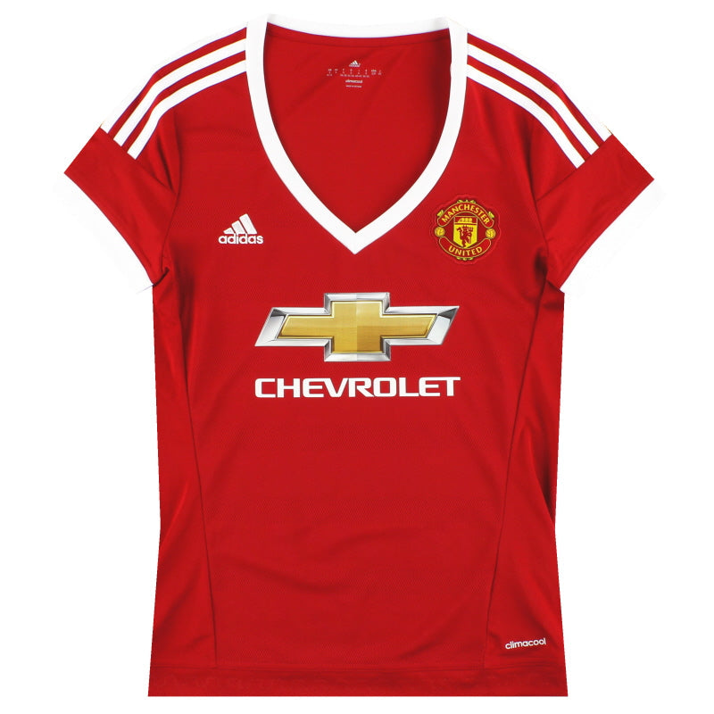 2015-16 Camiseta de local adidas de mujer del Manchester United *Perfecto estado*