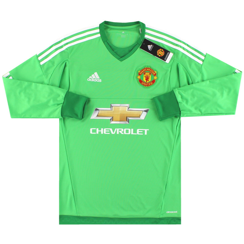 Camiseta de portero del Manchester United adidas 2015-16 *con etiquetas* Talla S