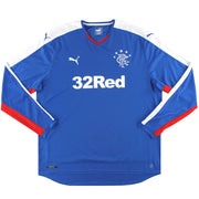 Camiseta de casa de manga larga Rangers Puma 2015-16 XXXL