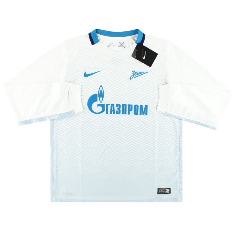 Camiseta Visitante Nike Zenit San Petersburgo 2015-16 Manga Larga *con etiquetas* Niño Mediana