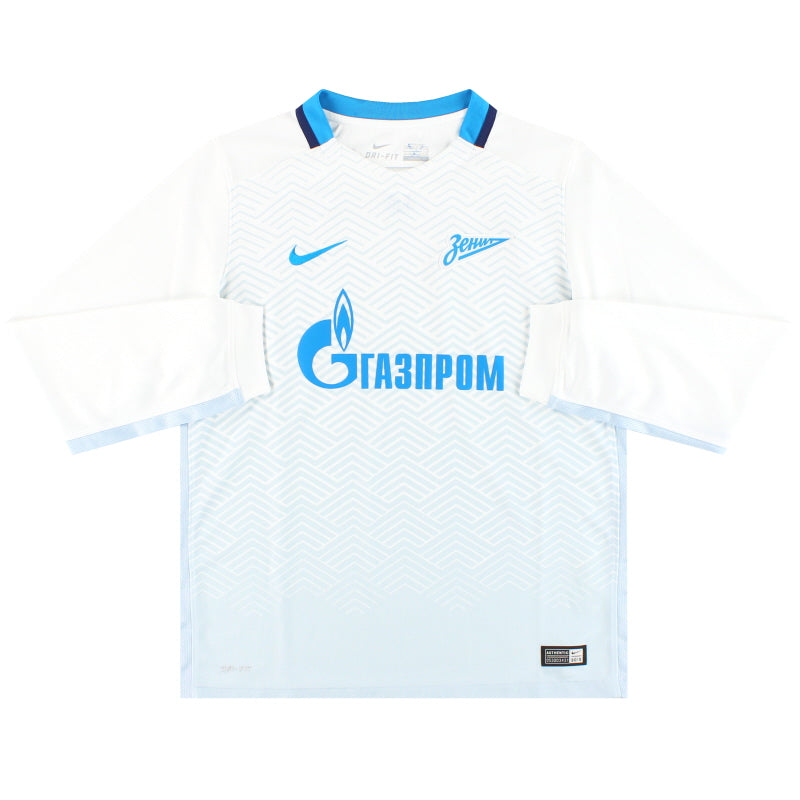 Camiseta de visitante Nike Zenit San Petersburgo 2015-16 Manga Larga Talla L Niño