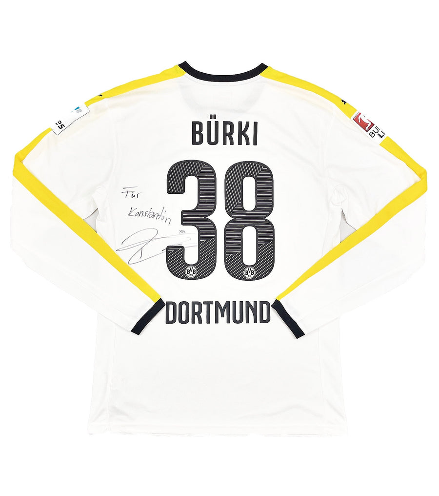 2015/16 Dortmund Burki #38 Camiseta GK *Preparada para partido + Firmada* (L) Puma