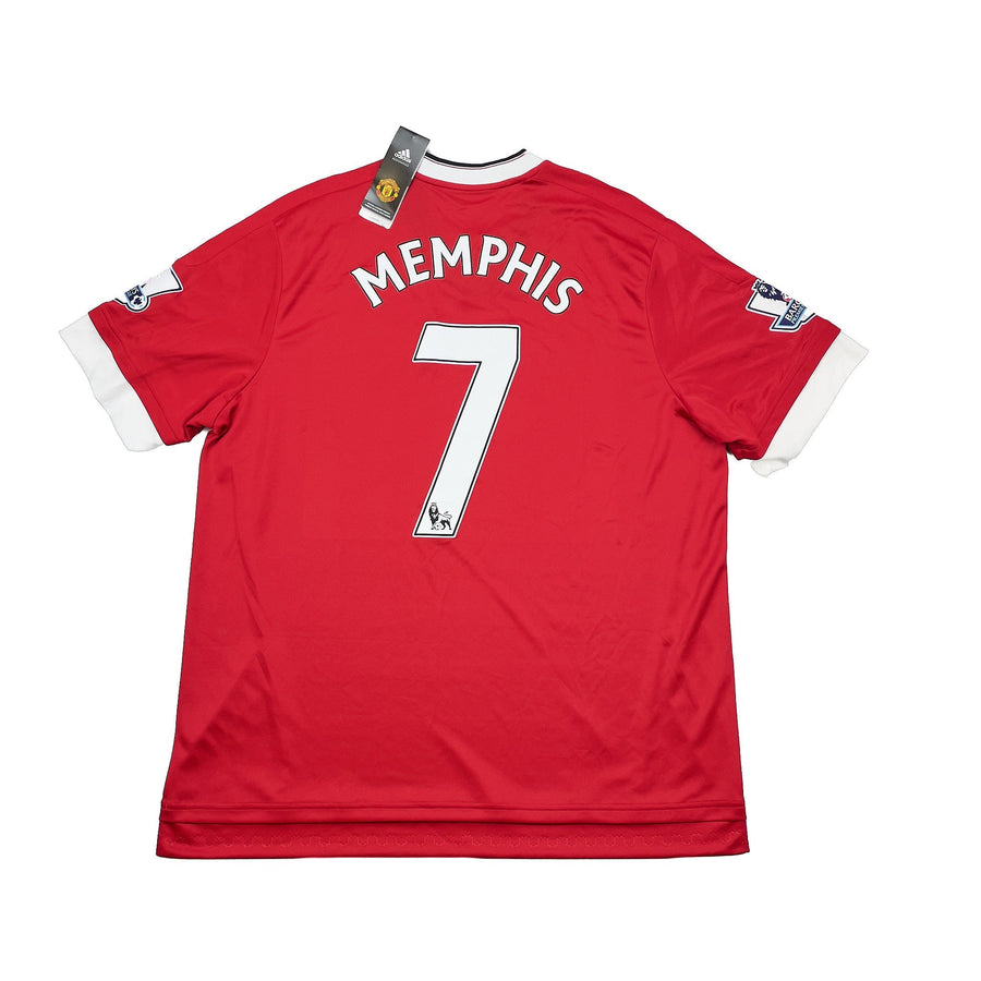 Camiseta de local *auténtica* BNWT Memphis #7 Manchester United 2015/16 (XXL) Adidas