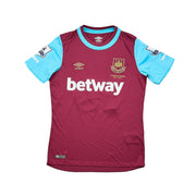 Camiseta de local Umbro West Ham 2015/16 Noble #16 *preparada para partido + firmada* (Talla S)