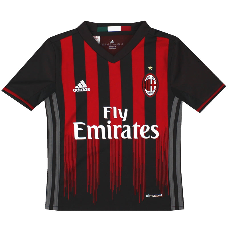 Camiseta de local AC Milan adidas 2016-17 *Como Nueva* XS.Niño