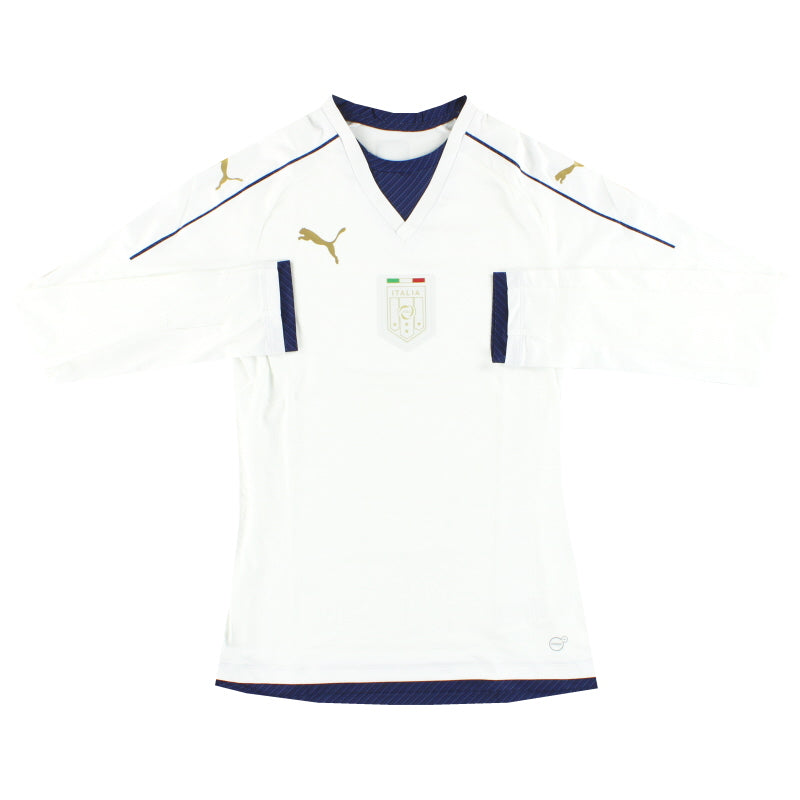 2016-17 Italia Puma Camiseta Auténtica de Visitante 'Tribute' Manga Larga *Como Nueva* Talla L