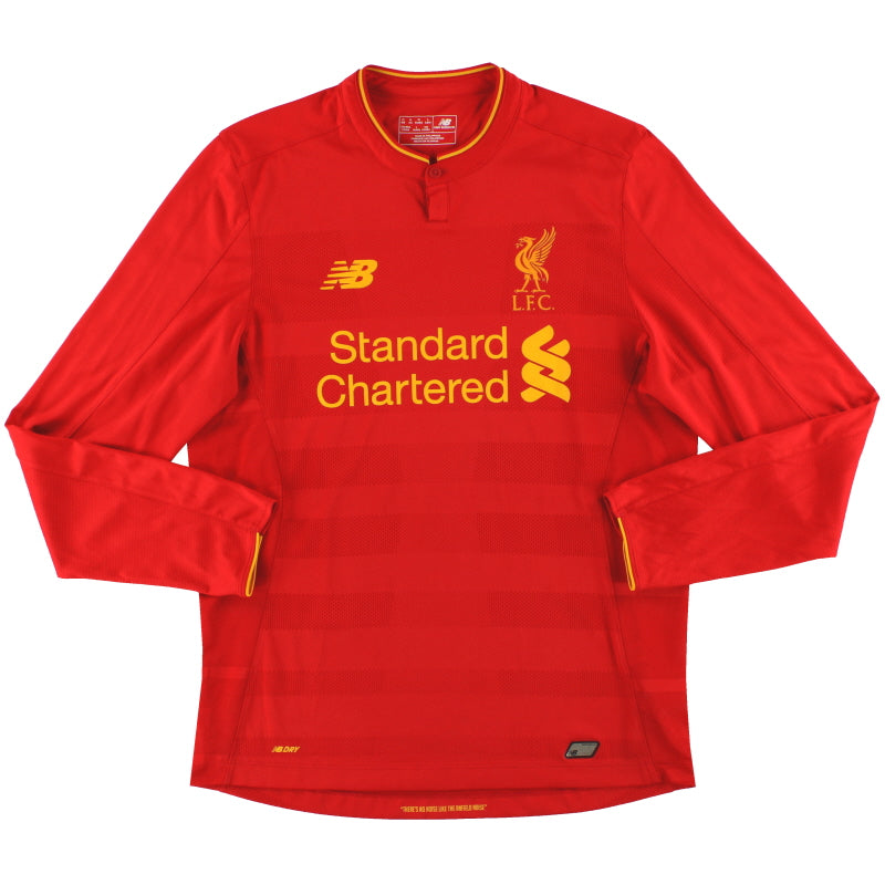 Camiseta de local del Liverpool New Balance manga larga 2016-17