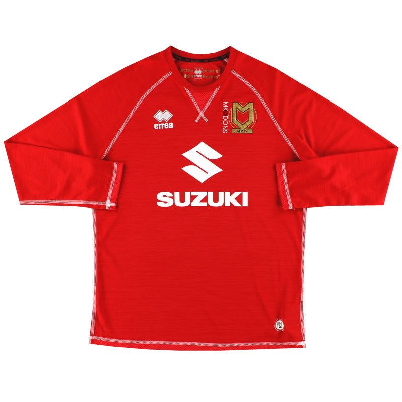 2016-17 MK Dons Errea Camiseta Local Manga Larga Talla L