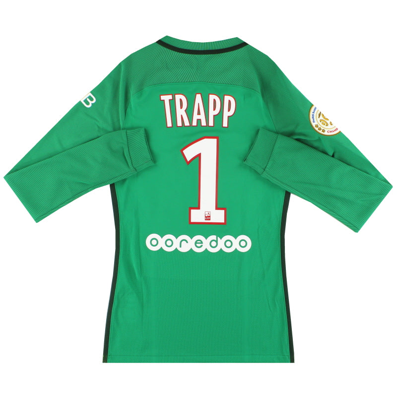 Camiseta de portero Nike Authentic Paris Saint-Germain 2016-17 Trapp #1 *Impecable* Talla S