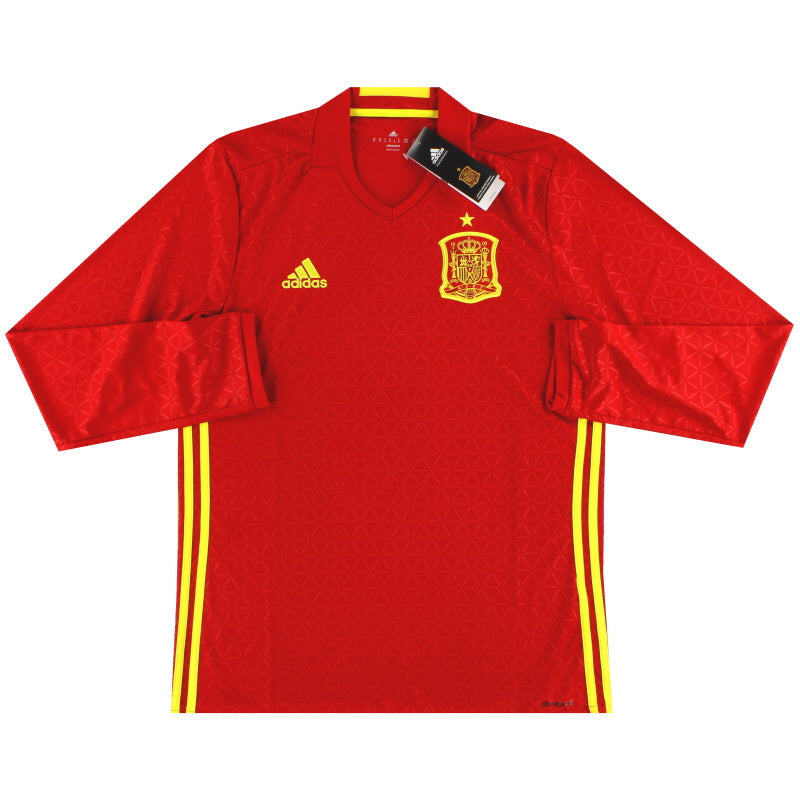 Camiseta adidas de España local manga larga 2016-17 *con etiquetas*
