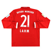 Camiseta Local Bayern Múnich 2016-17 adidas Lahm #21 Manga Larga *Como Nueva* XL