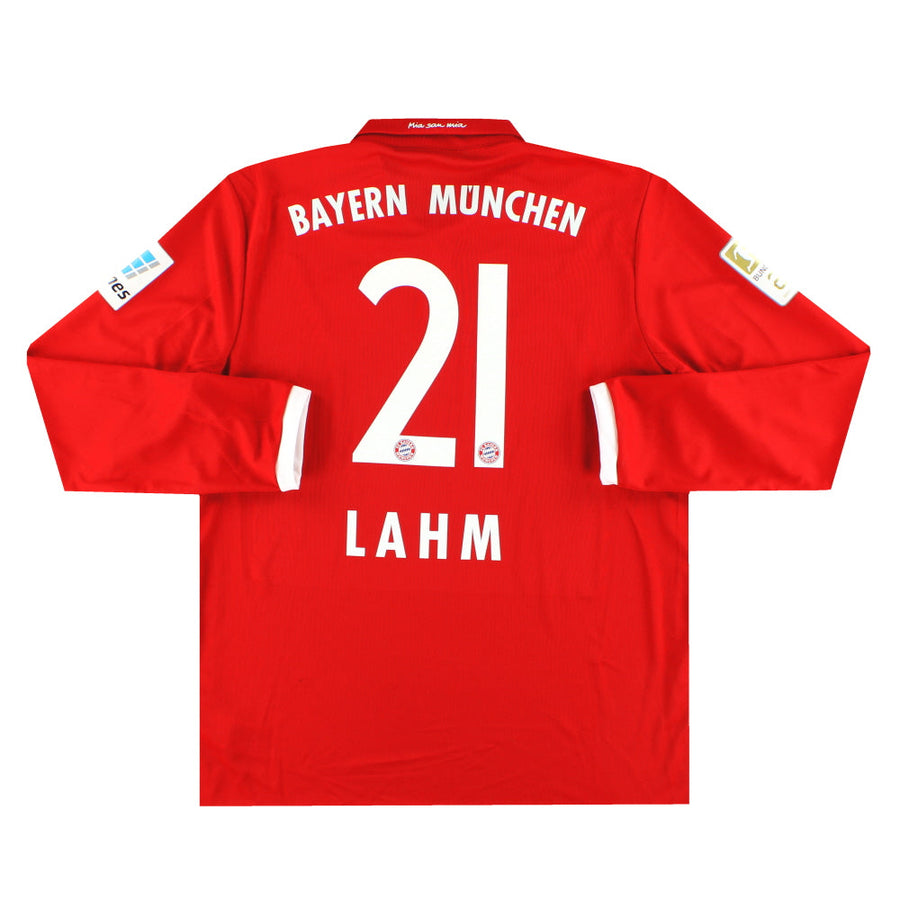Camiseta Local Bayern Múnich 2016-17 adidas Lahm #21 Manga Larga *Como Nueva* XL