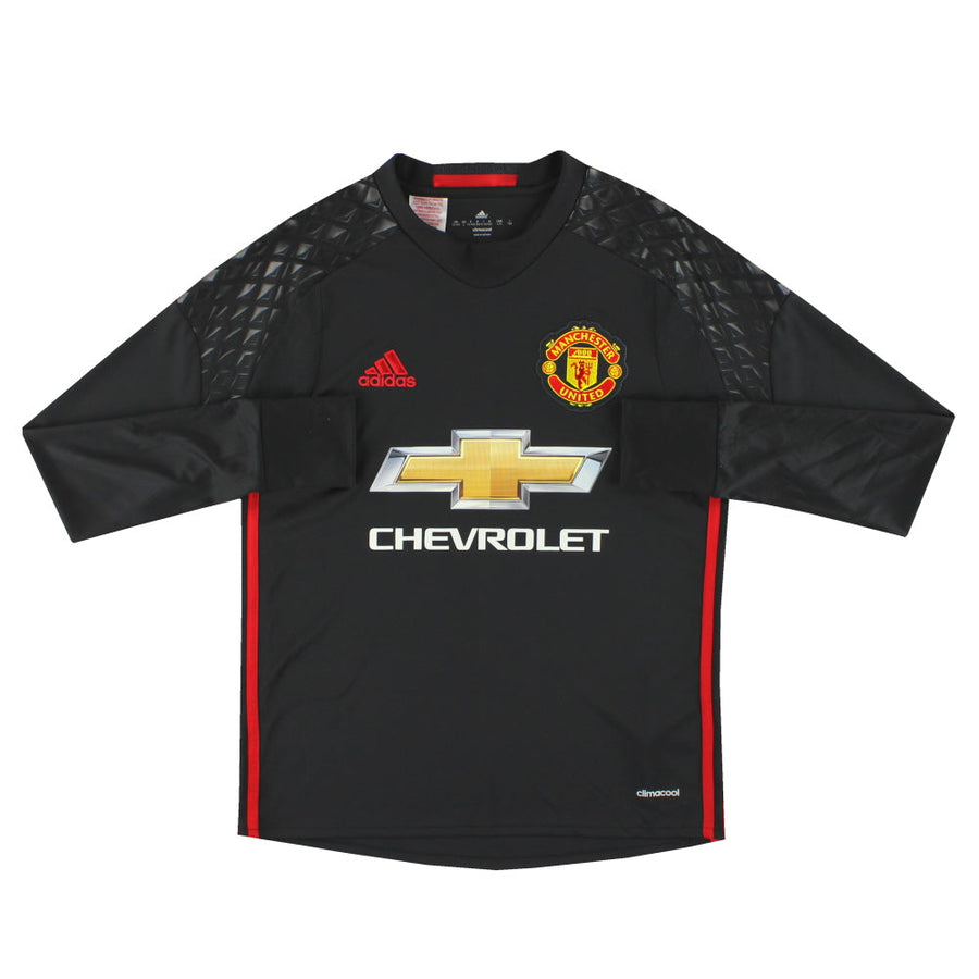 2016-17 Manchester United adidas Goalkeeper Shirt *Mint* L.Boys - Classic Football Kit
