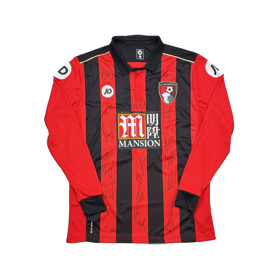 2016/17 Bournemouth *Firmado por el equipo* Camiseta local M/L (S) Jd BNWT