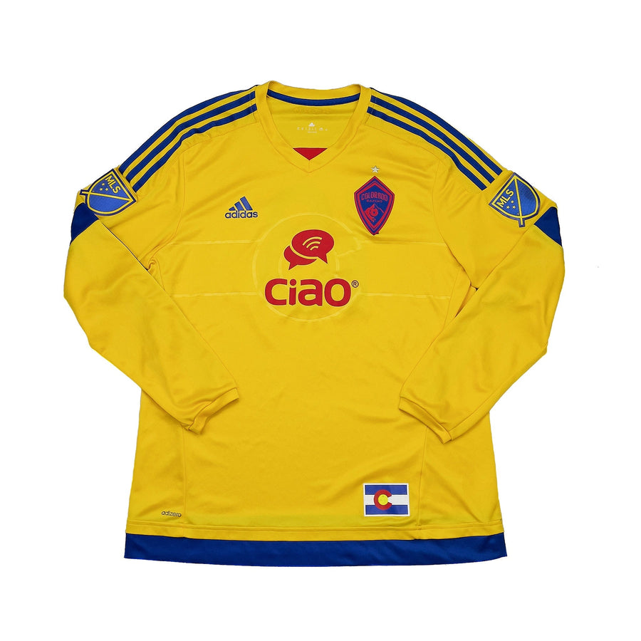 Camiseta de visitante de manga larga Adidas 2016/17 Colorado Rapids #18 *Player Issue* (XL)