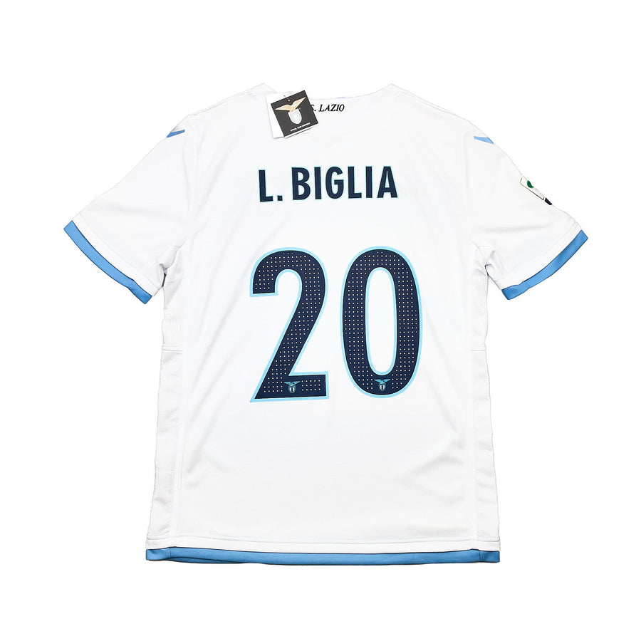Camiseta de la tercera equipación de la Lazio 2016/17 Biglia #20 (XL) Macron *Nueva con etiquetas*