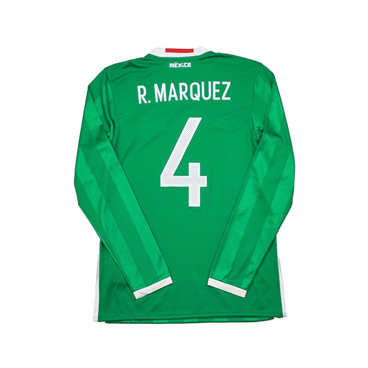2016/17 Mexico R.Marquez #4 L/S Home Shirt (M) Adidas