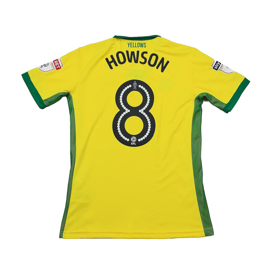 2016/17 Norwich City Howson #8 *Artículo de partido* Camiseta de casa (M) Errea