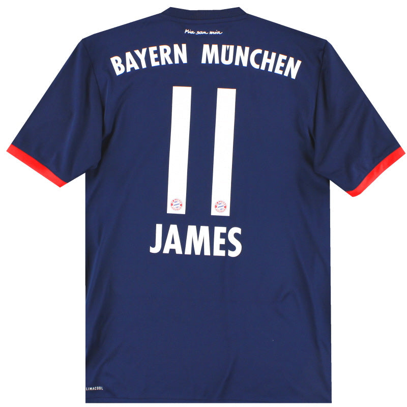 2017-18 Camiseta de Visitante adidas Bayern Múnich James #11 Talla S