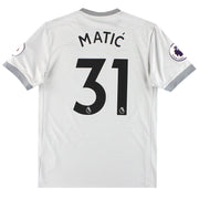 Camiseta de la tercera equipación del Manchester United de la temporada 2017-18 adidas Matic #31 *Nueva* M