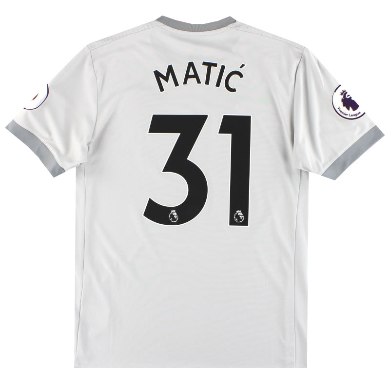 Camiseta de la tercera equipación del Manchester United de la temporada 2017-18 adidas Matic #31 *Nueva* M