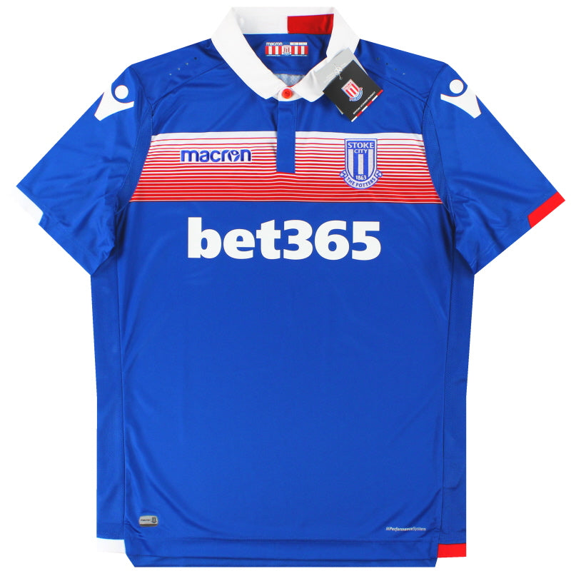 2017-18 Camiseta de Visitante Macron del Stoke City *NUEVA EN CAJA* Talla L