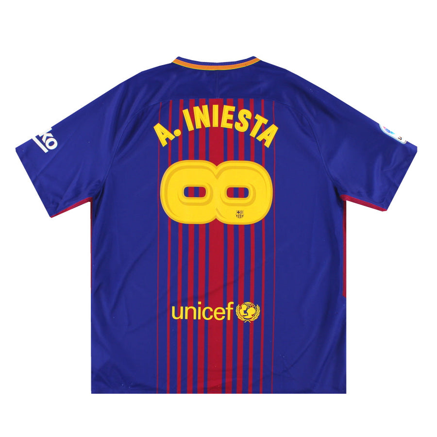 2017-18 Barcelona Nike Camiseta Local Iniesta Infinito #8 XL