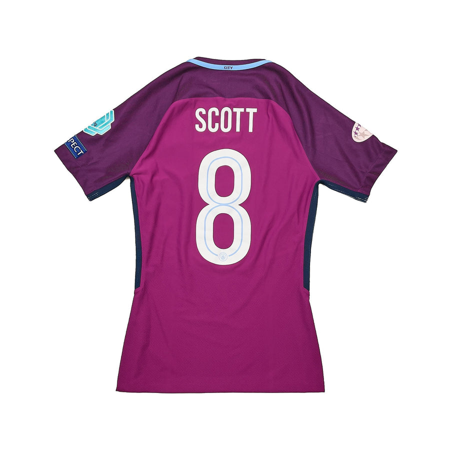 Camiseta Nike visitante 2017/18 Manchester City Scott #8 *Match Issue* (Mujer T.P.)
