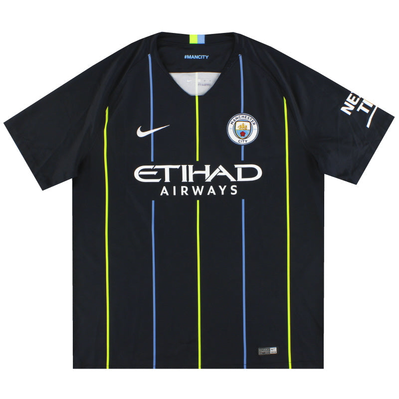 Camiseta de visitante Nike del Manchester City 2018-19, talla XL