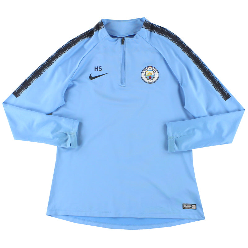 2018-19 Manchester City Nike Top de entrenamiento con cremallera 1/4 'HS' Talla M