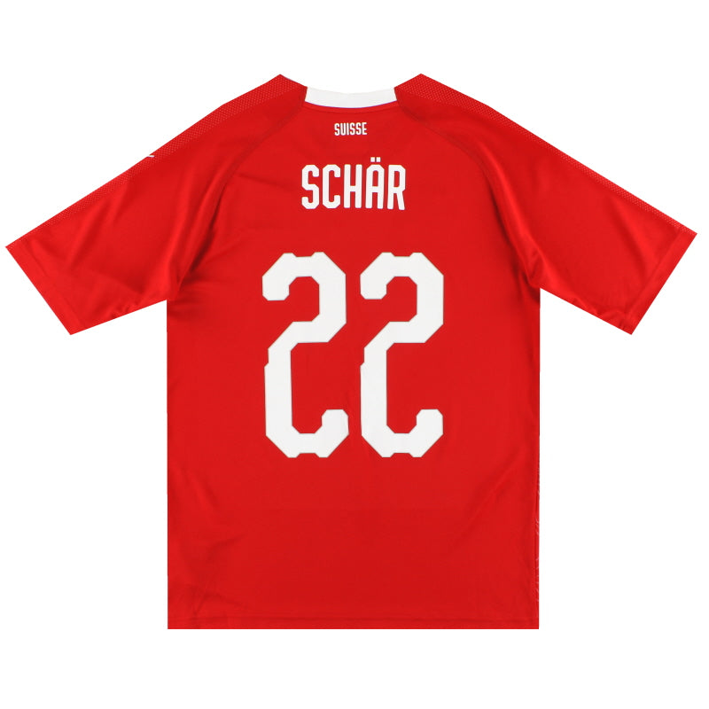 Camiseta de casa Puma de Suiza 2018-19 Schar #22 S