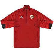 Sudadera de entrenamiento Gales adidas 2018-19 con cremallera de 1/4 S
