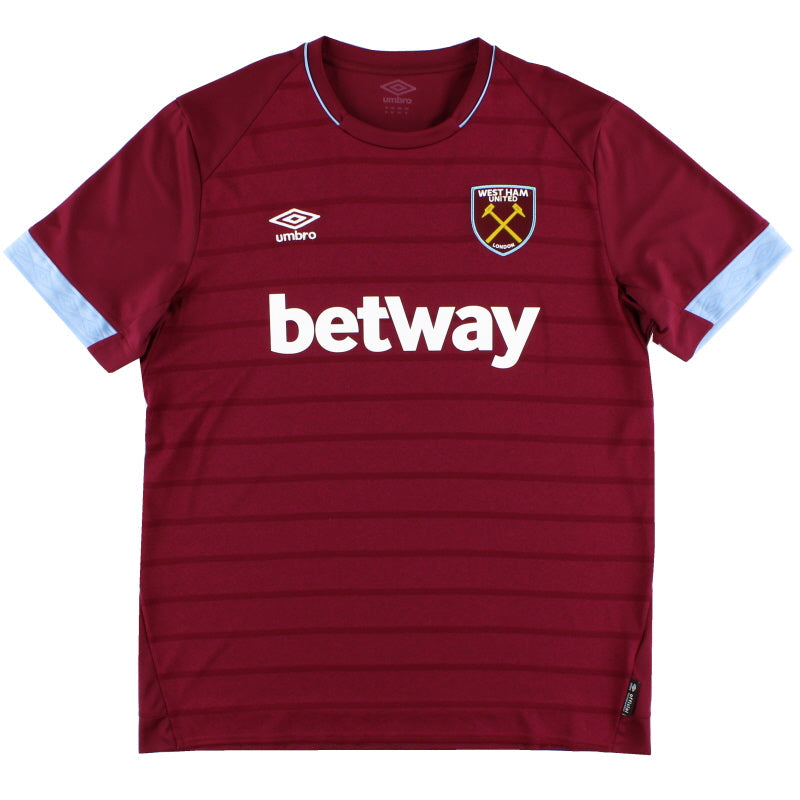 2018-19 West Ham Home Shirt S - Classic Football Kit