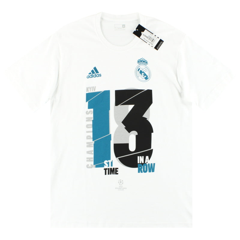 2018 Real Madrid adidas Camiseta de los 13 Veces Campeones *NUEVA EN CAJA* L