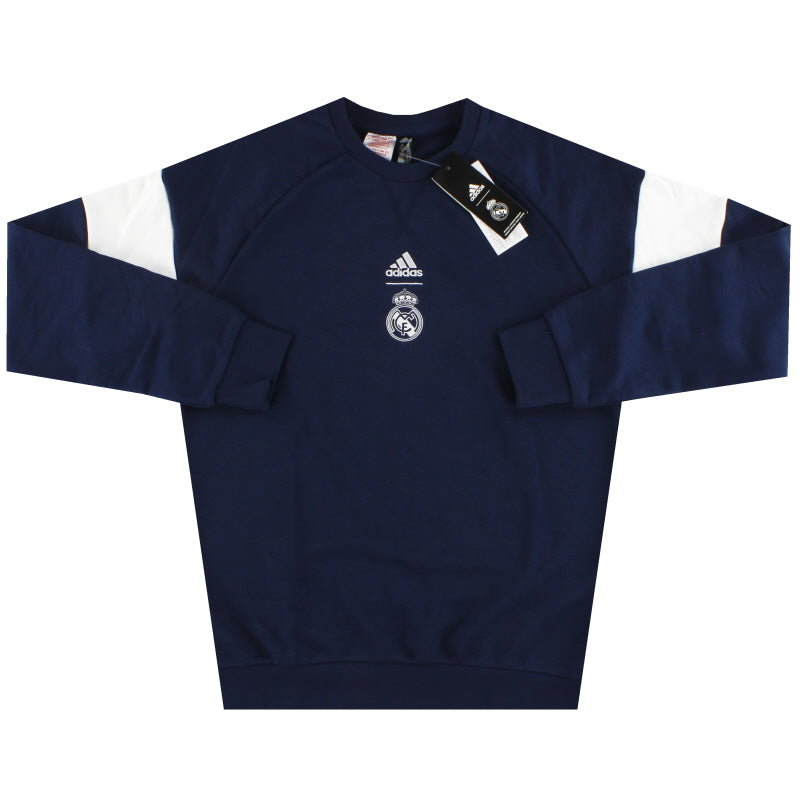 Sudadera con cuello redondo Adidas del Real Madrid 2019-20 *con etiquetas* Talla S juvenil