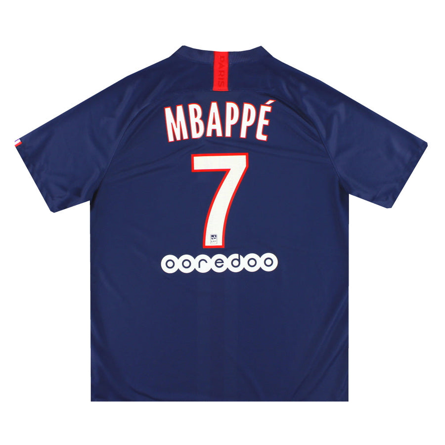 Camiseta Nike de local del Paris Saint-Germain 2019-2020 con el #7 de Mbappé, talla XL