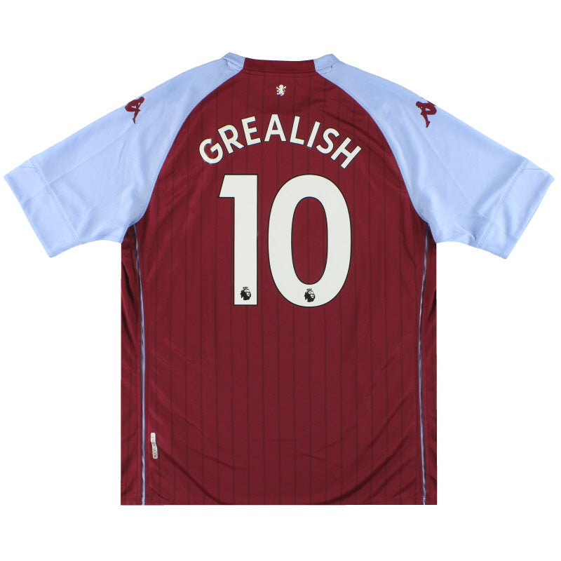 Camiseta de local Kappa Kombat Aston Villa 2020-21 Grealish #10 *con etiquetas* XXL