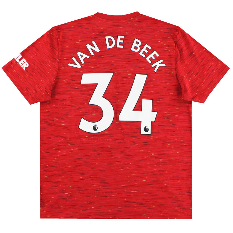 Camiseta local adidas del Manchester United 2020-21 Van De Beek #34 XL