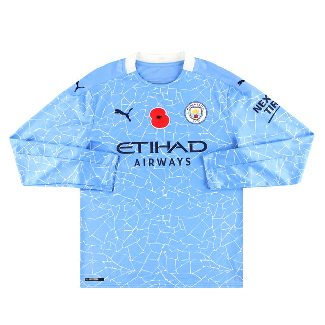 2020-21 Manchester City Puma Home Shirt L/S *Mint* L